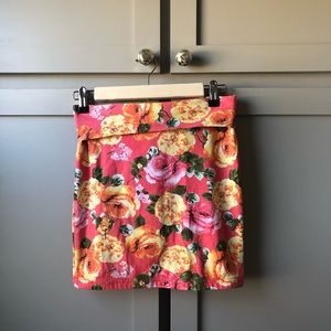 Forever 21 Floral Mini Skirt